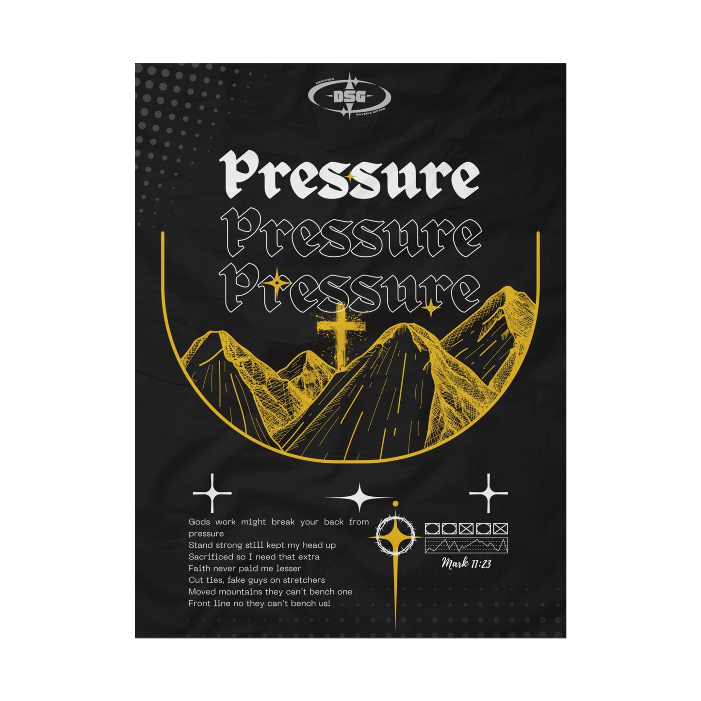 Pressure Lyric Poster by StillDSG